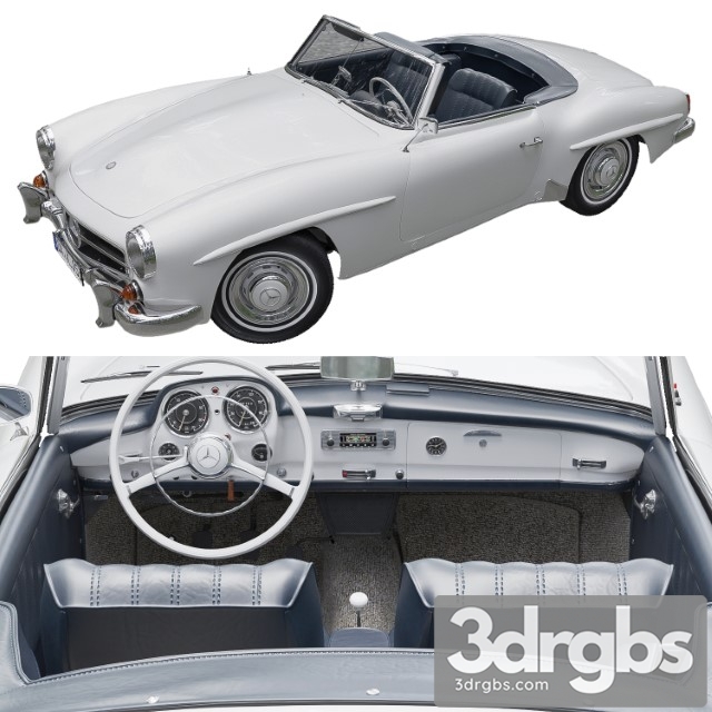 Mercedes Benz 190 SL 3dsmax Download - thumbnail 1