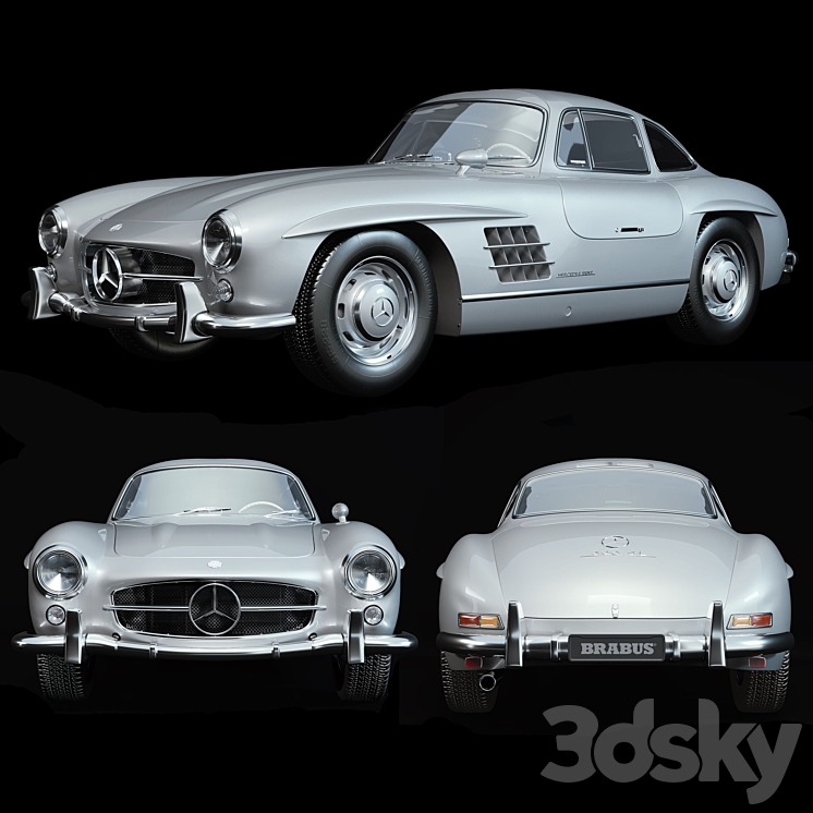 Mercedes-Benz 300 SL Coupe 3DS Max - thumbnail 1