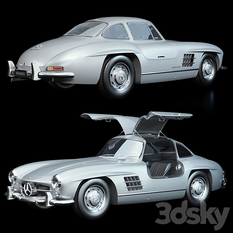 Mercedes-Benz 300 SL Coupe 3DS Max - thumbnail 2