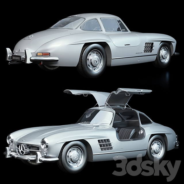 Mercedes-Benz 300 SL Coupe 3DSMax File - thumbnail 2