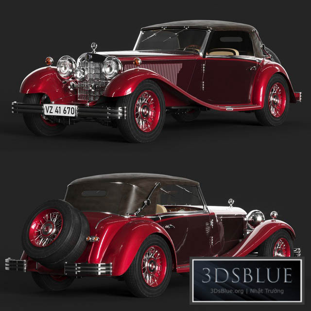 Mercedes Benz 380 Cabriolet 3DS Max - thumbnail 3