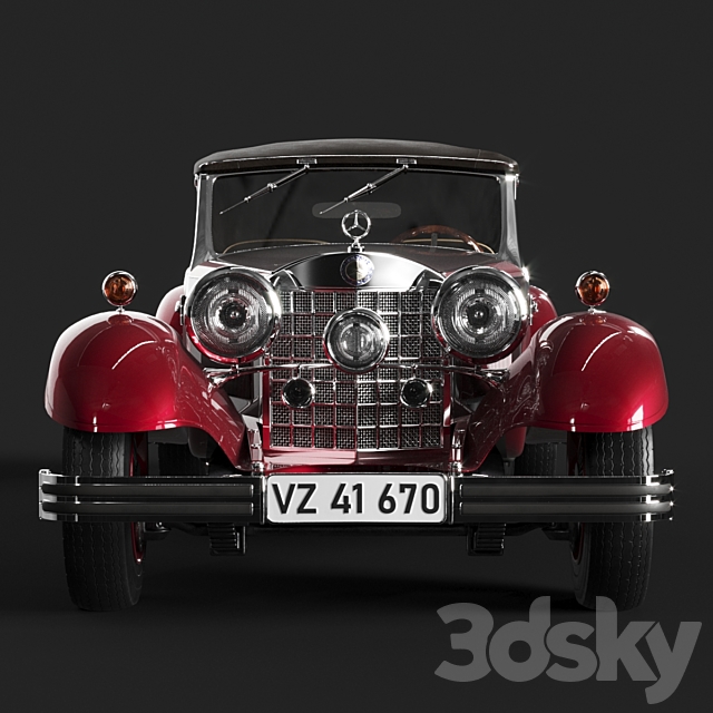 Mercedes Benz 380 Cabriolet 3DSMax File - thumbnail 2