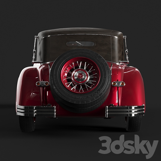 Mercedes Benz 380 Cabriolet 3DSMax File - thumbnail 3