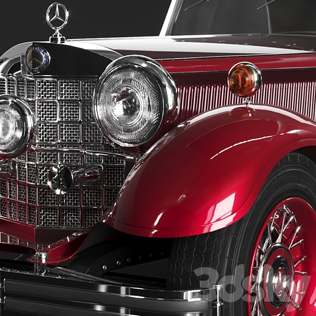 Mercedes Benz 380 Cabriolet 3DSMax File - thumbnail 4