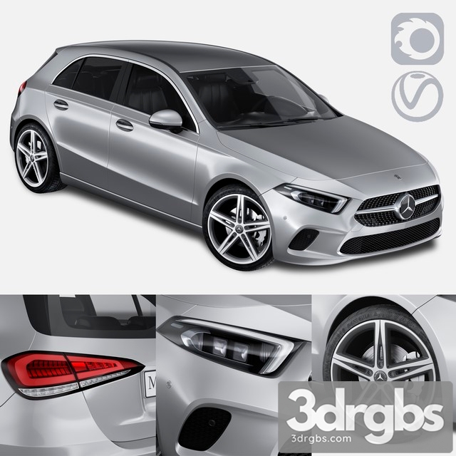 Mercedes Benz A Klasse IV 3dsmax Download - thumbnail 1