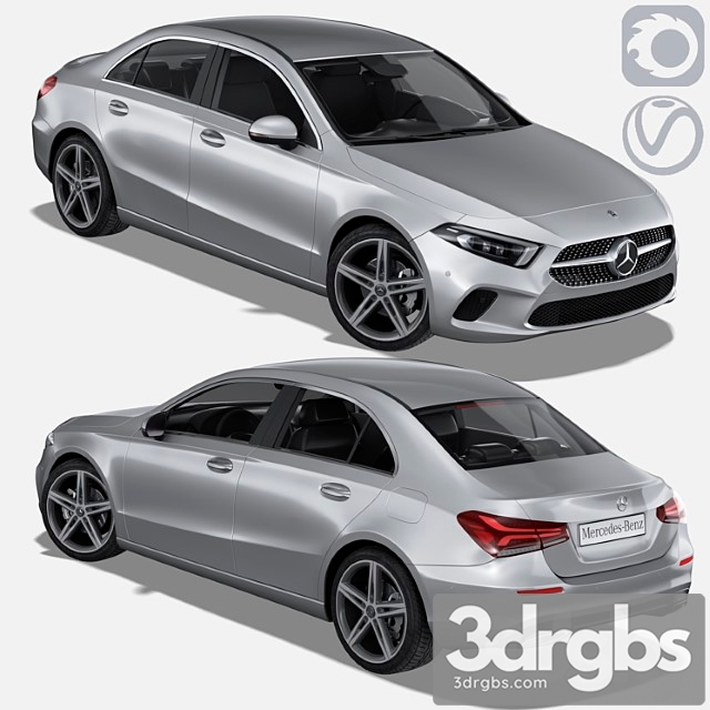 Mercedes-benz a-klasse iv (w177) sedan 3dsmax Download - thumbnail 1