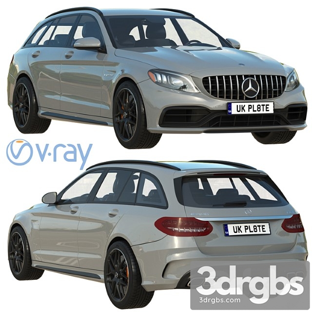 Mercedes benz amg c63 estate_2 3dsmax Download - thumbnail 1