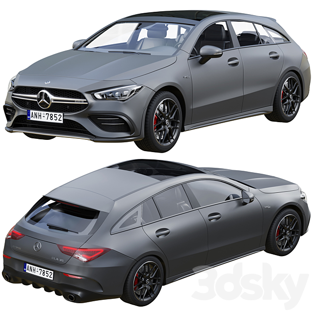 Mercedes-Benz AMG CLA 35 Shooting Brake 3DS Max Model - thumbnail 2