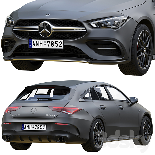 Mercedes-Benz AMG CLA 35 Shooting Brake 3DS Max Model - thumbnail 4