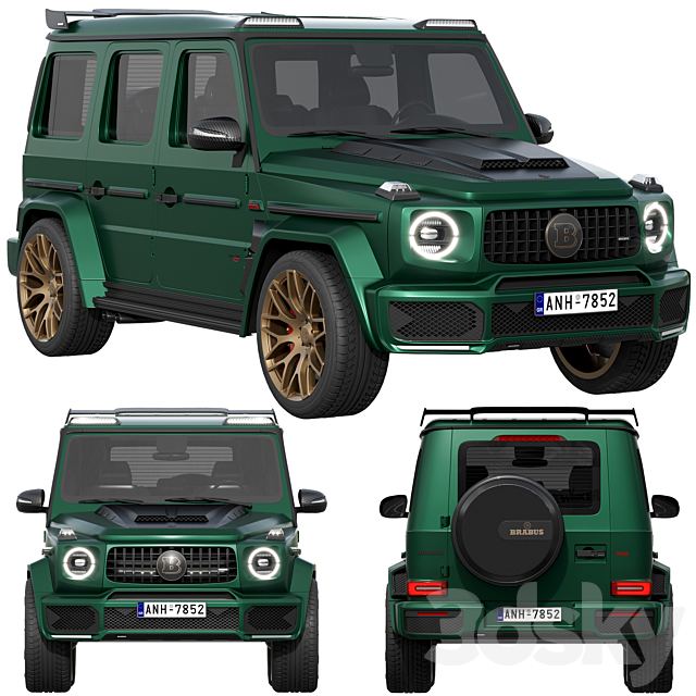 Mercedes-Benz AMG G63 BRABUS 700 WIDESTAR 3DSMax File - thumbnail 1