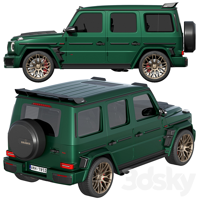 Mercedes-Benz AMG G63 BRABUS 700 WIDESTAR 3DSMax File - thumbnail 3