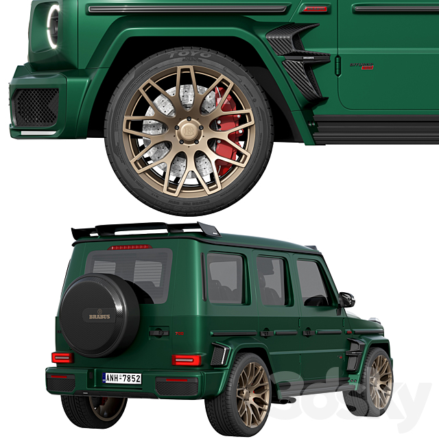 Mercedes-Benz AMG G63 BRABUS 700 WIDESTAR 3DSMax File - thumbnail 4