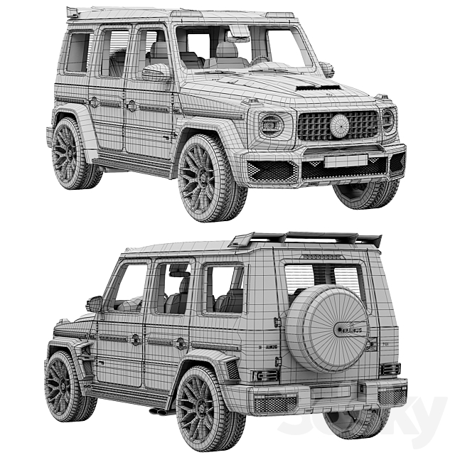 Mercedes-Benz AMG G63 BRABUS 700 WIDESTAR 3DSMax File - thumbnail 5