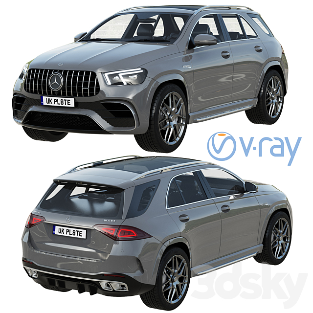 Mercedes-Benz AMG GLE 63 2021 3DS Max Model - thumbnail 2