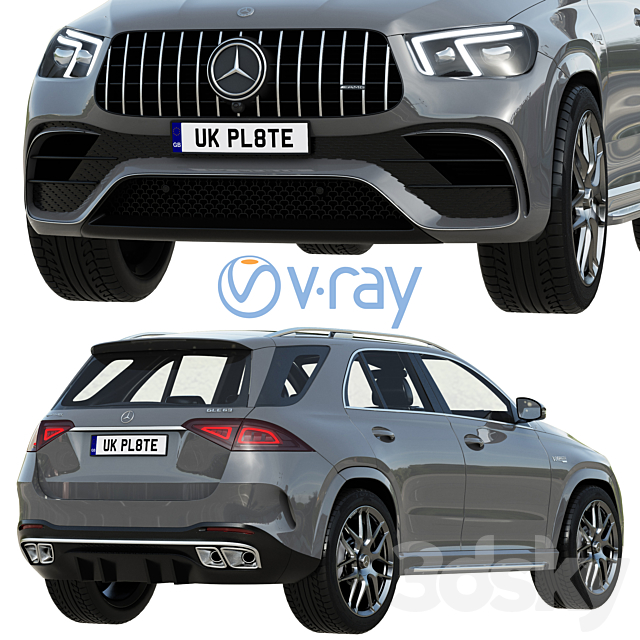 Mercedes-Benz AMG GLE 63 2021 3DS Max Model - thumbnail 4