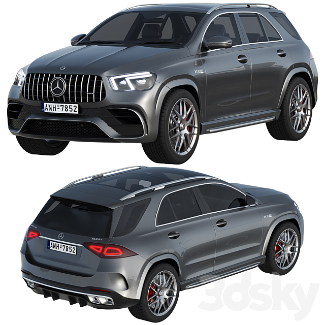 Mercedes-Benz AMG GLE 63 2021 3DS Max Model - thumbnail 2