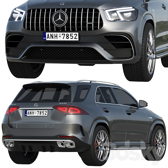 Mercedes-Benz AMG GLE 63 2021 3DS Max Model - thumbnail 3