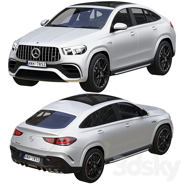 Mercedes-Benz AMG GLE 63 Coupe 2021 3DS Max Model - thumbnail 2