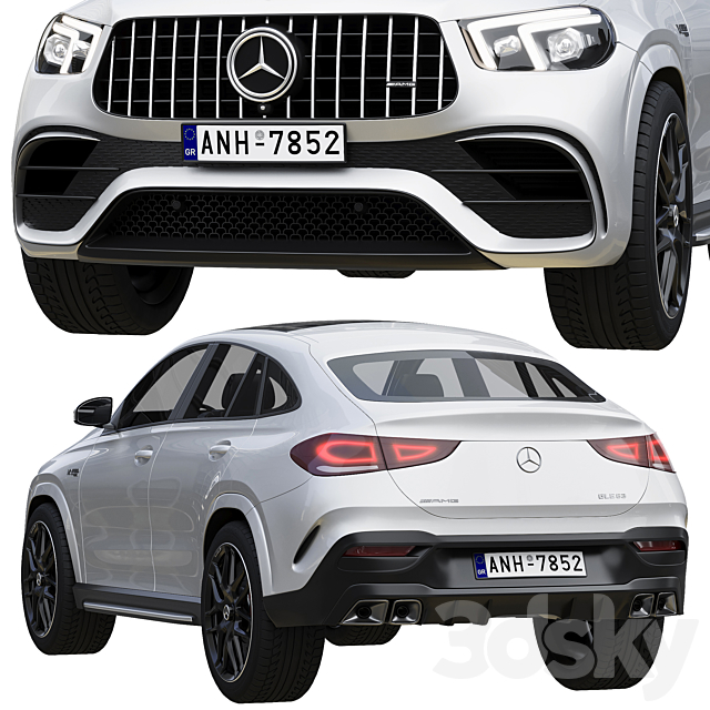 Mercedes-Benz AMG GLE 63 Coupe 2021 3DS Max Model - thumbnail 4