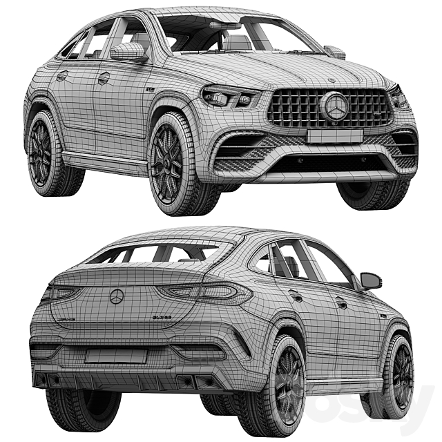 Mercedes-Benz AMG GLE 63 Coupe 2021 3DS Max Model - thumbnail 5