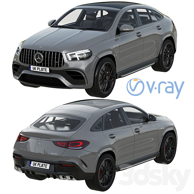 Mercedes-Benz AMG GLE 63 Coupe 2021 3DSMax File - thumbnail 2