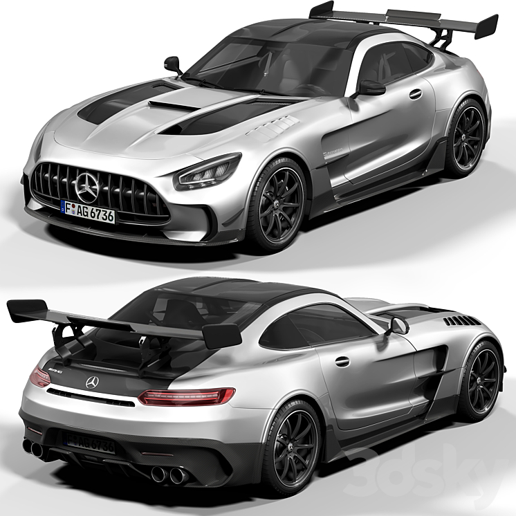 Mercedes Benz AMG GT 3DS Max Model - thumbnail 1