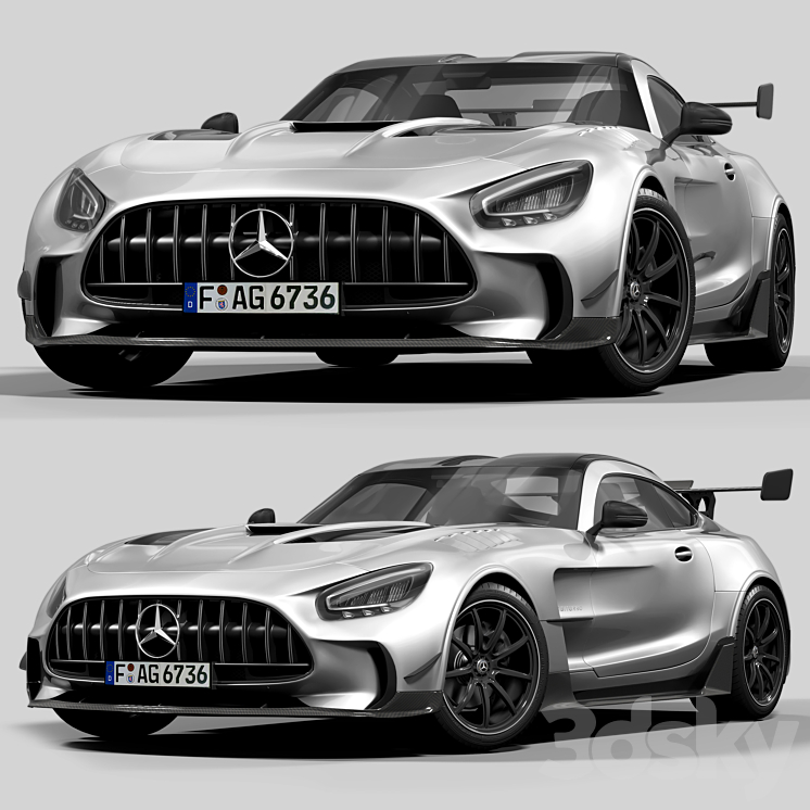 Mercedes Benz AMG GT 3DS Max Model - thumbnail 2