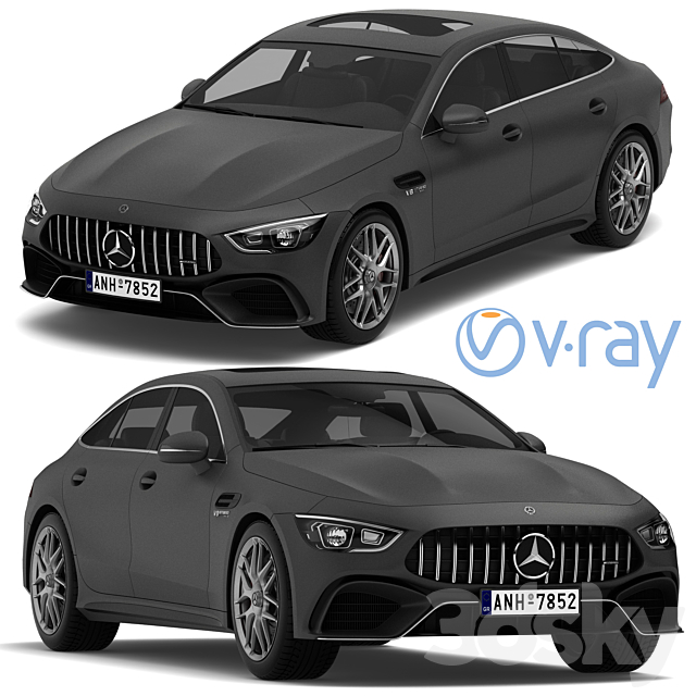 Mercedes-Benz AMG GT 63 4-door Coupe 3DSMax File - thumbnail 1