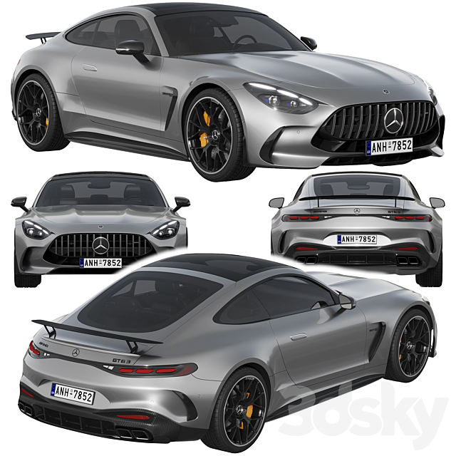 Mercedes-Benz AMG GT Coupe 2024 3ds Max - thumbnail 2