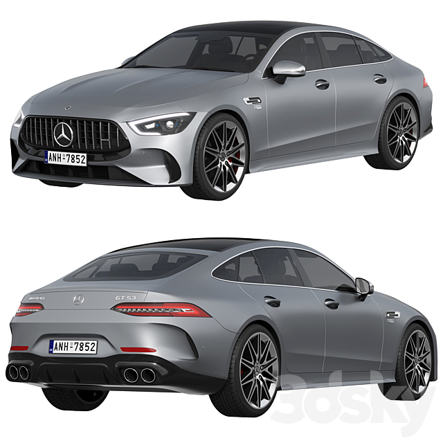 Mercedes-Benz AMG GT53 4-Door 2023 3DS Max Model - thumbnail 2