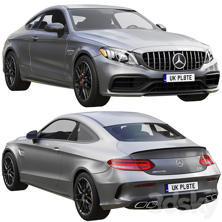 Mercedes-Benz C63 Coupe 2020 3DS Max - thumbnail 1