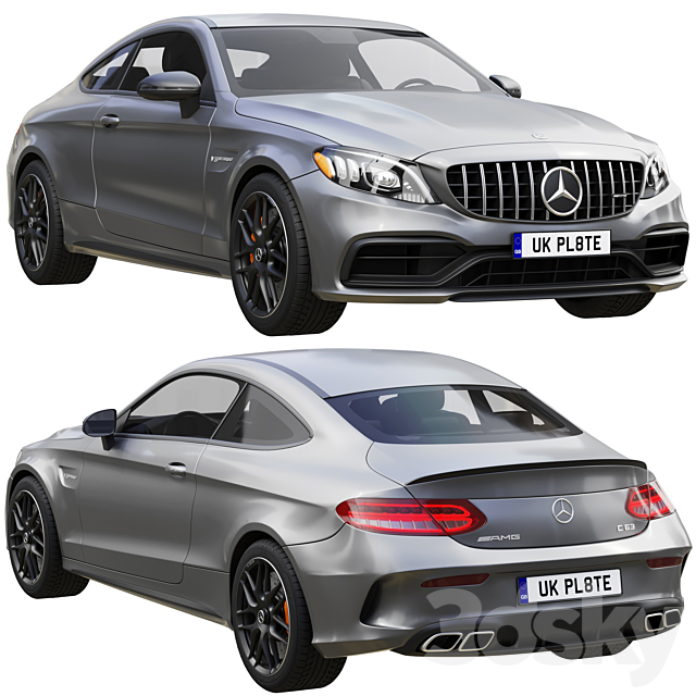 Mercedes-Benz C63 Coupe 2020 3DSMax File - thumbnail 1