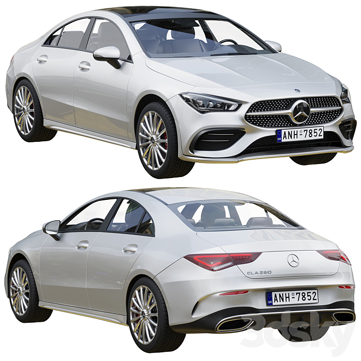 Mercedes-Benz CLA Coupe 250 2020 3DS Max - thumbnail 1