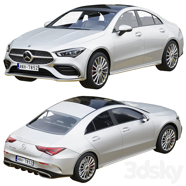 Mercedes-Benz CLA Coupe 250 2020 3DS Max - thumbnail 2