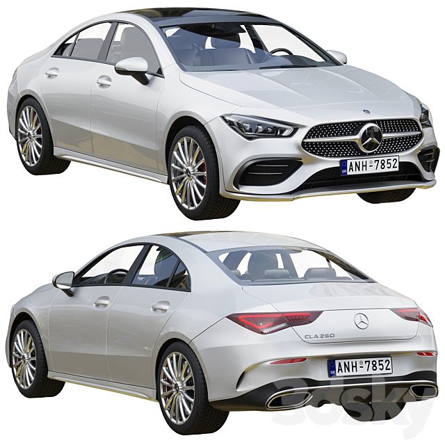 Mercedes-Benz CLA Coupe 250 2020 3DS Max Model - thumbnail 1