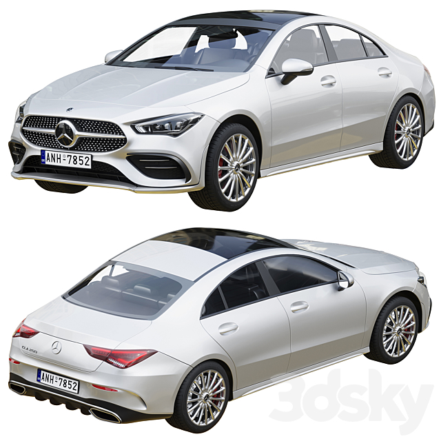 Mercedes-Benz CLA Coupe 250 2020 3DS Max Model - thumbnail 2