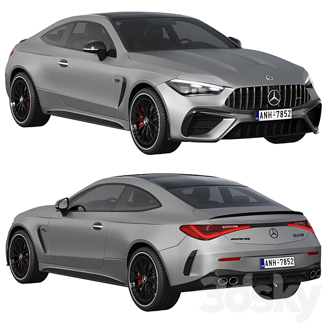 Mercedes-Benz CLE53 AMG Coupe 3ds Max - thumbnail 1