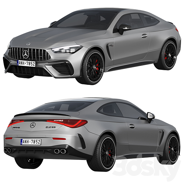 Mercedes-Benz CLE53 AMG Coupe 3ds Max - thumbnail 2