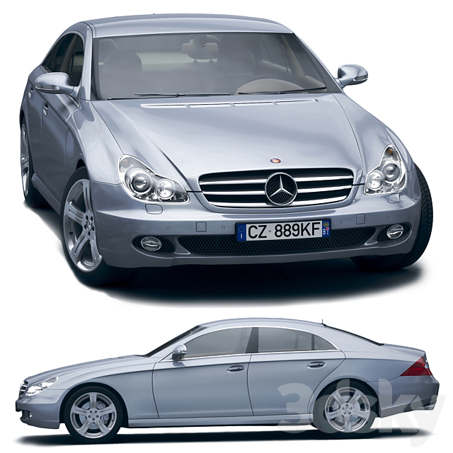 Mercedes Benz CLS500 3DS Max Model - thumbnail 2