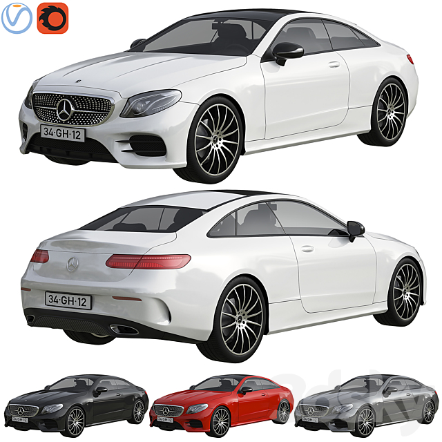 Mercedes Benz E class C238 3DSMax File - thumbnail 1