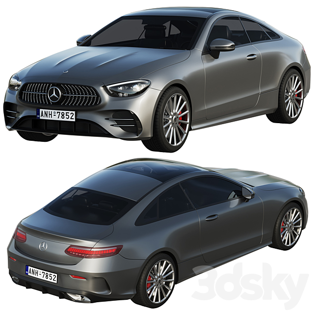 Mercedes-Benz E-Class Coupe AMG-Line 2021 3DS Max Model - thumbnail 2