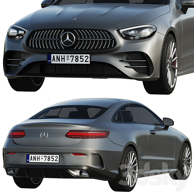 Mercedes-Benz E-Class Coupe AMG-Line 2021 3DS Max Model - thumbnail 4