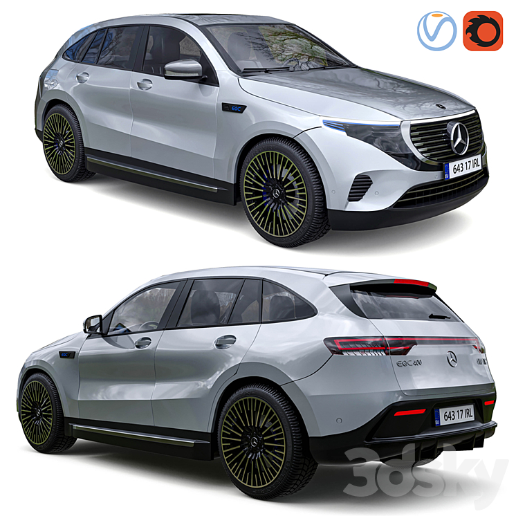 Mercedes Benz EQC 400 3DS Max - thumbnail 1