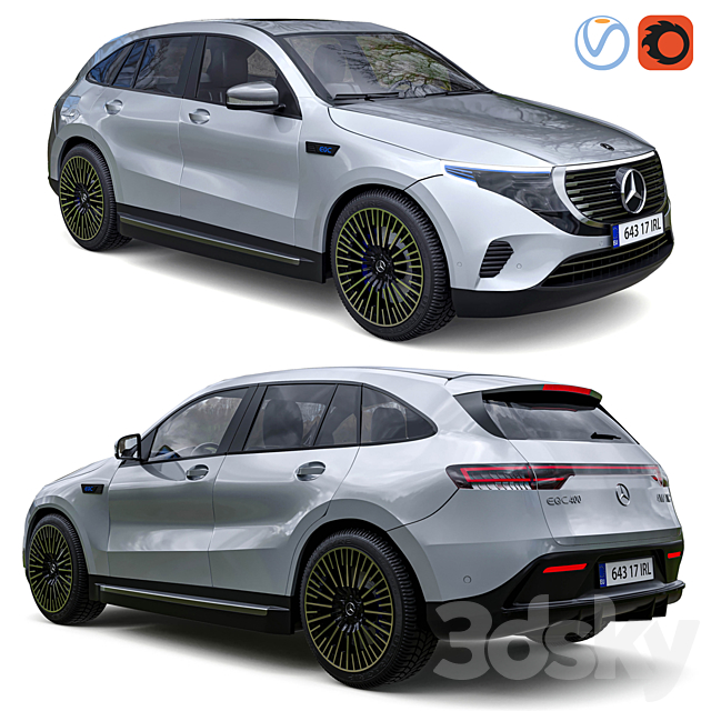 Mercedes Benz EQC 400 3DSMax File - thumbnail 1