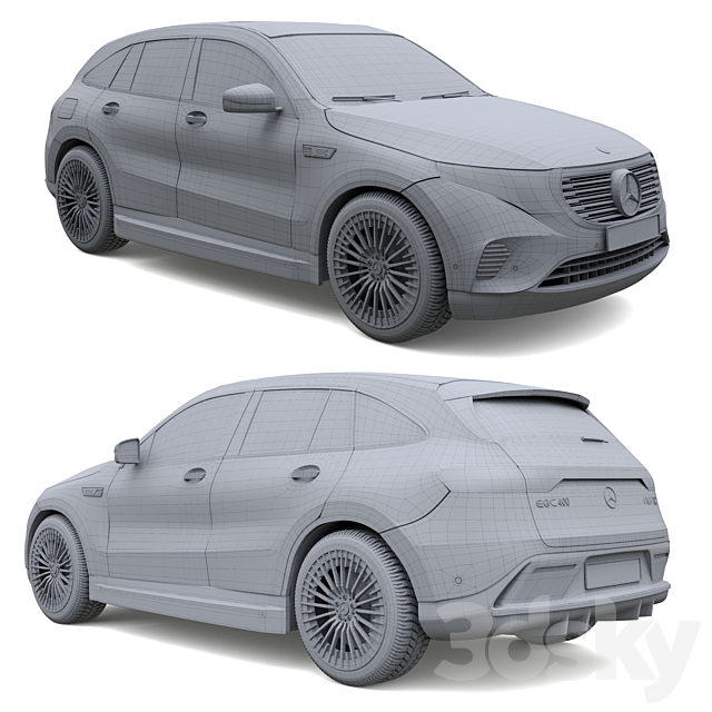 Mercedes Benz EQC 400 3DSMax File - thumbnail 6