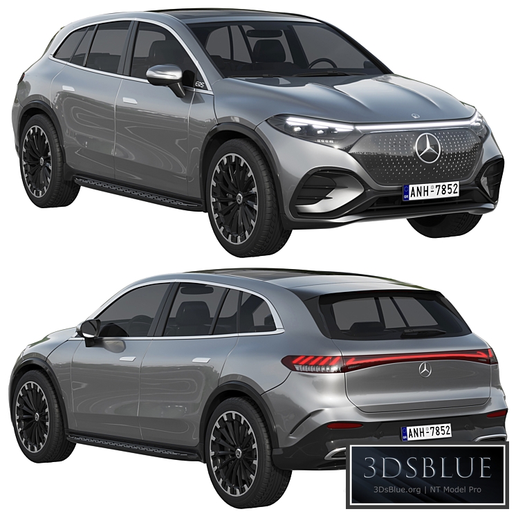 Mercedes-Benz EQS SUV 2023 3DS Max - thumbnail 3