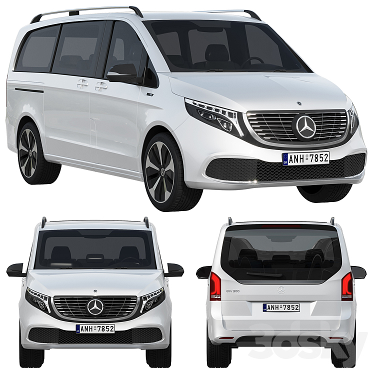 Mercedes-Benz EQV 3DS Max Model - thumbnail 1