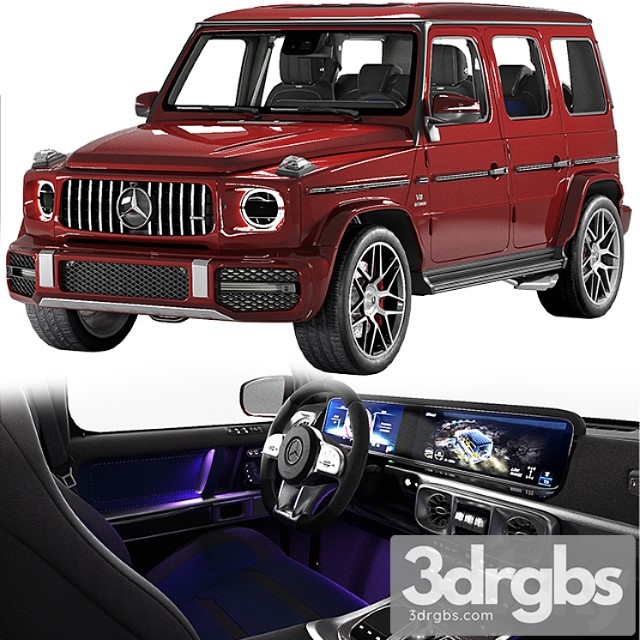 Mercedes benz g63 amg 2020 3dsmax Download - thumbnail 1