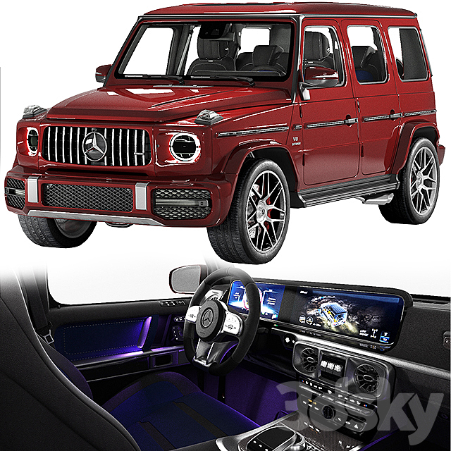 Mercedes Benz G63 AMG 2020 3DSMax File - thumbnail 1