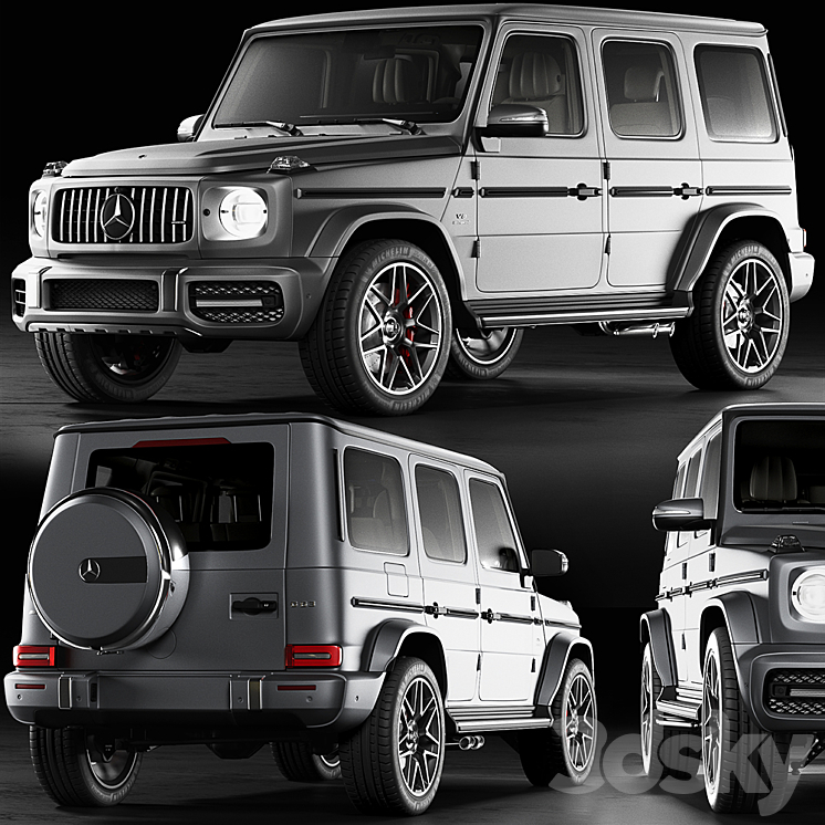 Mercedes-Benz G63 AMG 3DS Max Model - thumbnail 1